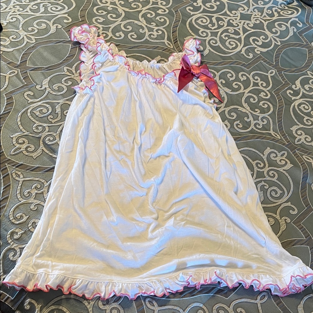 Xhilaration White Nightgown with Pink Accents